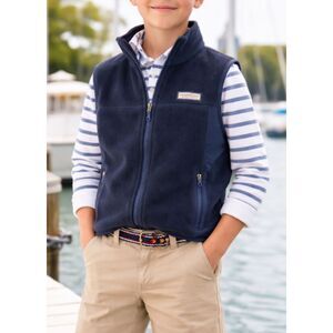 Vineyard Vines Boys Fleece Zip Vest Navy Size M (12–14)